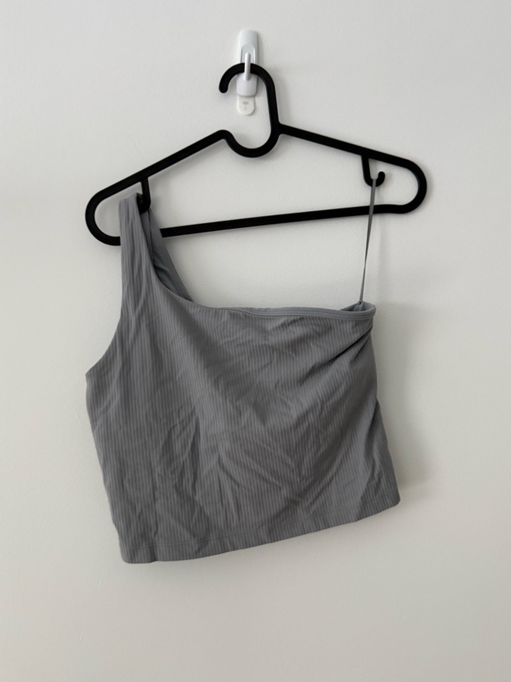 Lululemon Ribbed Nulu Asymmetrical Yoga Tank Top in Rhino Grey
